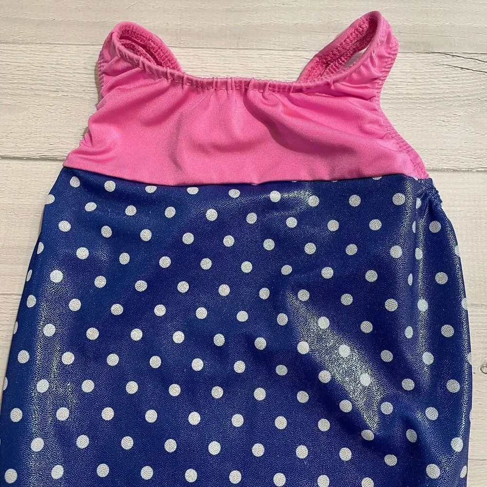GK girls leotard‎ pink blue child large